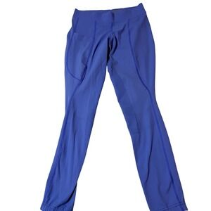 Dover Saddlery CoolBlast Silicone Full Seat Tech Riding Tights Blue Womens M